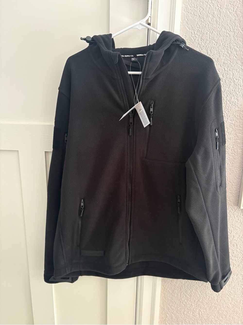 Baerskin Men's Black Hooded Jacket - Zip Front